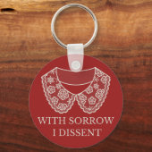 Protest met een verbod op abortus bij loopsporen sleutelhanger (Voorkant)