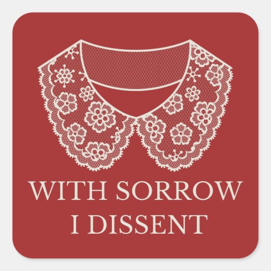 Protest met een verbod op abortus bij loopsporen vierkante sticker (Voorkant)