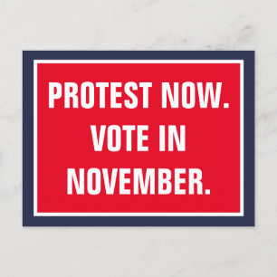 Protest nu Stemming in november Politiek verzet Briefkaart