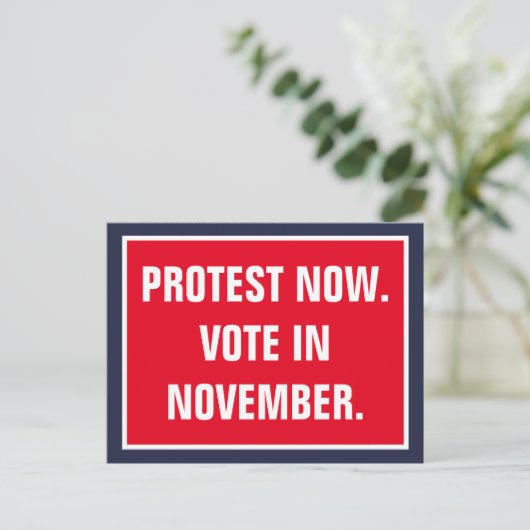 Protest nu Stemming in november Politiek verzet Briefkaart (Staand voorkant)