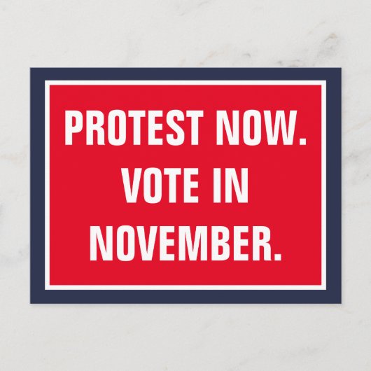 Protest nu Stemming in november Politiek verzet Briefkaart (Voorkant)