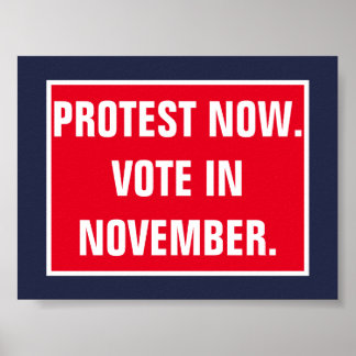 Protest nu Stemming in november Politiek verzet Poster