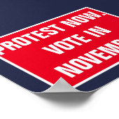 Protest nu Stemming in november Politiek verzet Poster (Hoek)