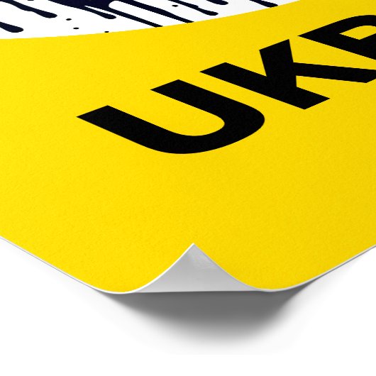 Protest Poster Steun Oekraïne in verschillende mat (Hoek)