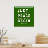 Protest Rally Peace On Earth Poster (Keuken)