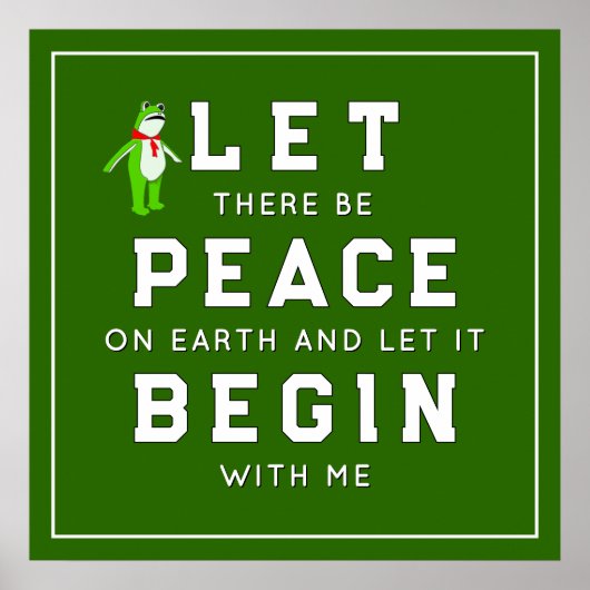 Protest Rally Peace On Earth Poster (Voorkant)