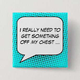 Protest speech bubble uw bericht Sjabloon Vierkante Button 5,1 Cm