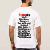 Protest. Stop terrorisme. T-shirt (Achterkant)