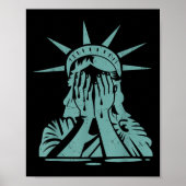 Protest tegen het Huilende Vrijheidsbeeld Poster (Voorkant)