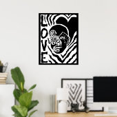 protest tegen het poster van liefde (Thuiskantoor)