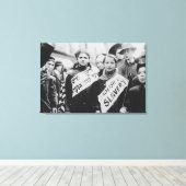 Protest tegen kinderarbeid in de Labourparade Canvas Afdruk (Insitu (Houten vloer))