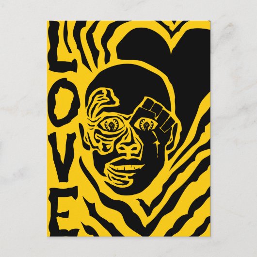 protest tegen liefde briefkaart (Voorkant)