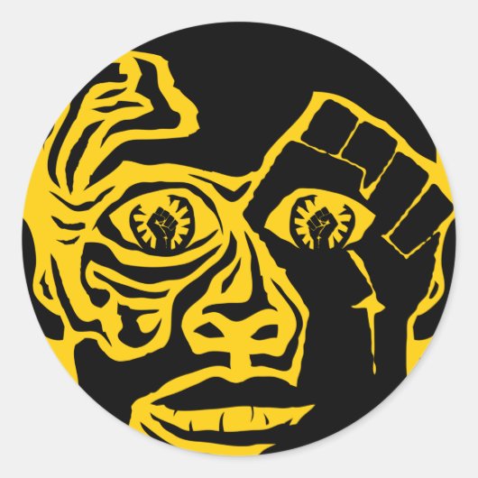 protest tegen liefde ronde sticker (Voorkant)