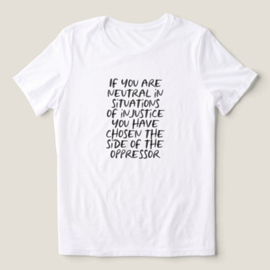 Protest tegen onrechtvaardigheid politieke Mode Tri-Blend Shirt (Design voorkant)