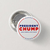 Protest Trump: Button "Presidenten pomp" (Voorkant /achterkant)