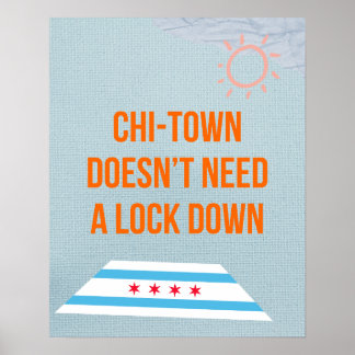 Protest van de Nationale Garde in Chicago Poster