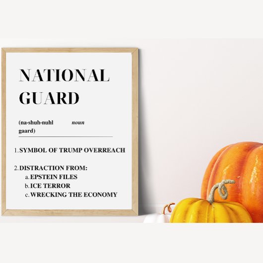 Protest van de Nationale Garde Poster