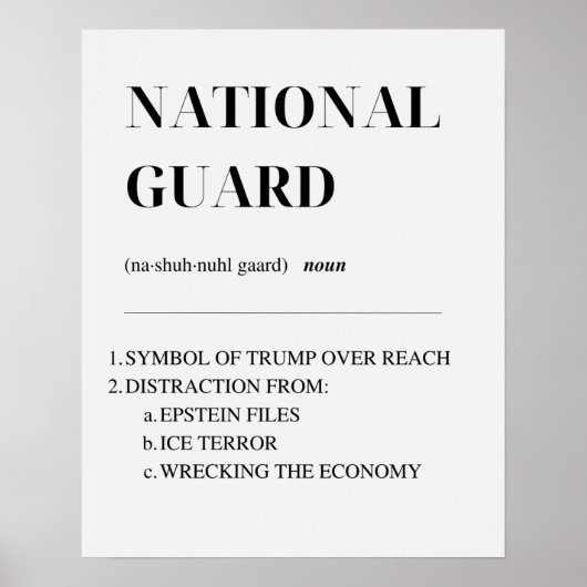 Protest van de Nationale Garde Poster (Voorkant)