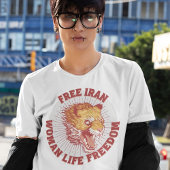Protest van Free Iran | Angry Lion Red T-shirt