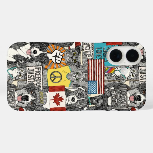 protest van huisdieren Case-Mate iPhone case (Achterkant (horizontaal))