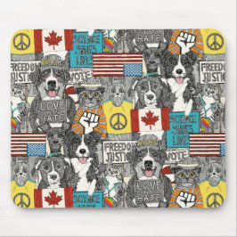 protest van huisdieren muismat