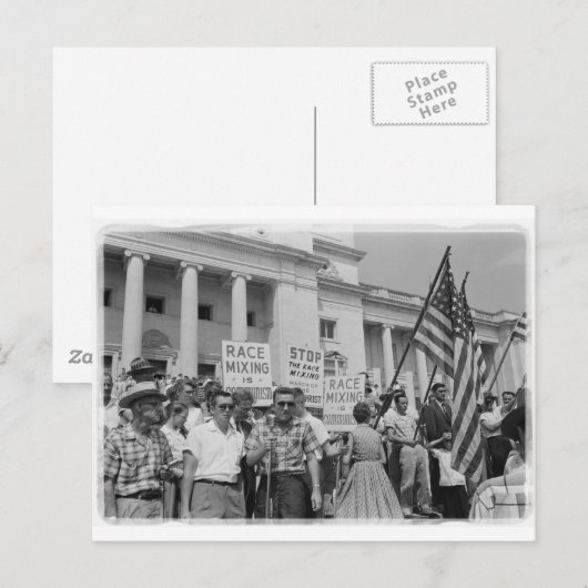 Protest van Race Menging Civil Rights Movement Briefkaart (Voorkant / Achterkant)