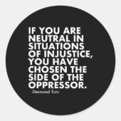 Protest van Trump Ronde Sticker (Voorkant)