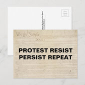 Protest verzet zich en we herhalen het volk briefkaart (Voorkant / Achterkant)