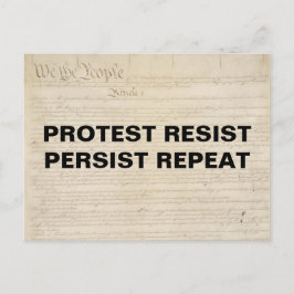 Protest verzet zich en we herhalen het volk briefkaart