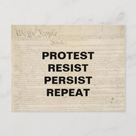 Protest verzet zich en we herhalen het volk briefkaart