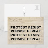 Protest verzet zich en we herhalen het volk briefkaart (Voorkant / Achterkant)
