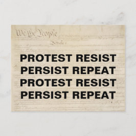Protest verzet zich en we herhalen het volk briefkaart