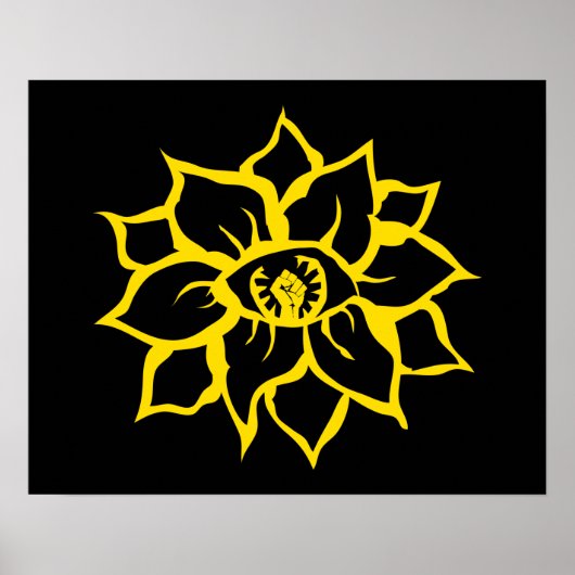 protestactie tegen de bloem poster (Voorkant)