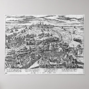 Protestanten in de open omgeving van Antwerpen Poster