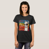 Protestdag geen prob Llama professor Joke T-shirt (Voorkant volledig)