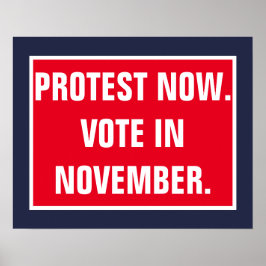 Protesteer Nu Stem in November Politiek Weerstand Poster