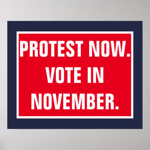Protesteer Nu Stem in November Politiek Weerstand Poster