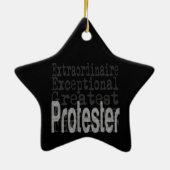 Protester Extraordinaire Keramisch Ornament (Achterkant)