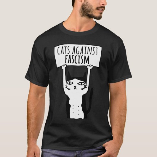 Protestkatten Tegen Fascisme Democats Antifa Meme T-shirt (Voorkant)
