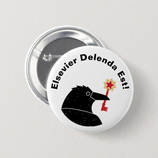 Protestknop van Elsevier Ronde Button 5,7 Cm (Voorkant /achterkant)