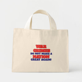 Protesttas, Verzets Tas, Anti Oorlog, USA  Mini Tote Bag