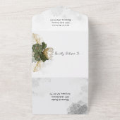 Protheebloem Alle in één bruiloft uitgenodigd All In One Uitnodiging (Buitenkant)