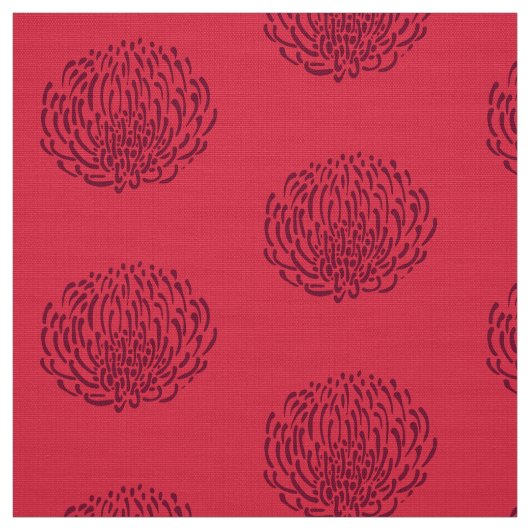 Protheembloemdruk: Rood Stof (Swatch)