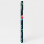 Protheembloemen en vlinderbloempatroon iPhone hoesje (Rechterkant)