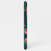 Protheembloemen en vlinderbloempatroon iPhone hoesje (Linkerkant)