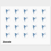 Prothero de blauwe draak ronde sticker (Vel)