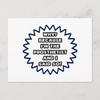 Prothesist.. Omdat ik het zei Briefkaart