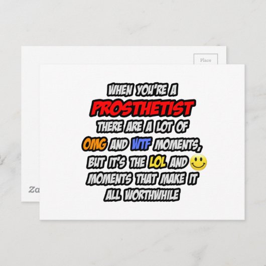 Prothesist.. OMG WTF LOL Briefkaart (Voorkant / Achterkant)