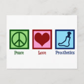 Prothesist Peace Love Prosthetics Briefkaart (Voorkant)
