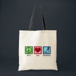Prothesist Peace Love Prosthetics Tote Bag<br><div class="desc">Peace Love Prosthetics Een schattig prothesecadeau voor iemand die in prothese werkt.</div>